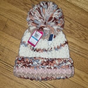 Vince Camuto Multicolor Knit Beanie with Pom-Pom
